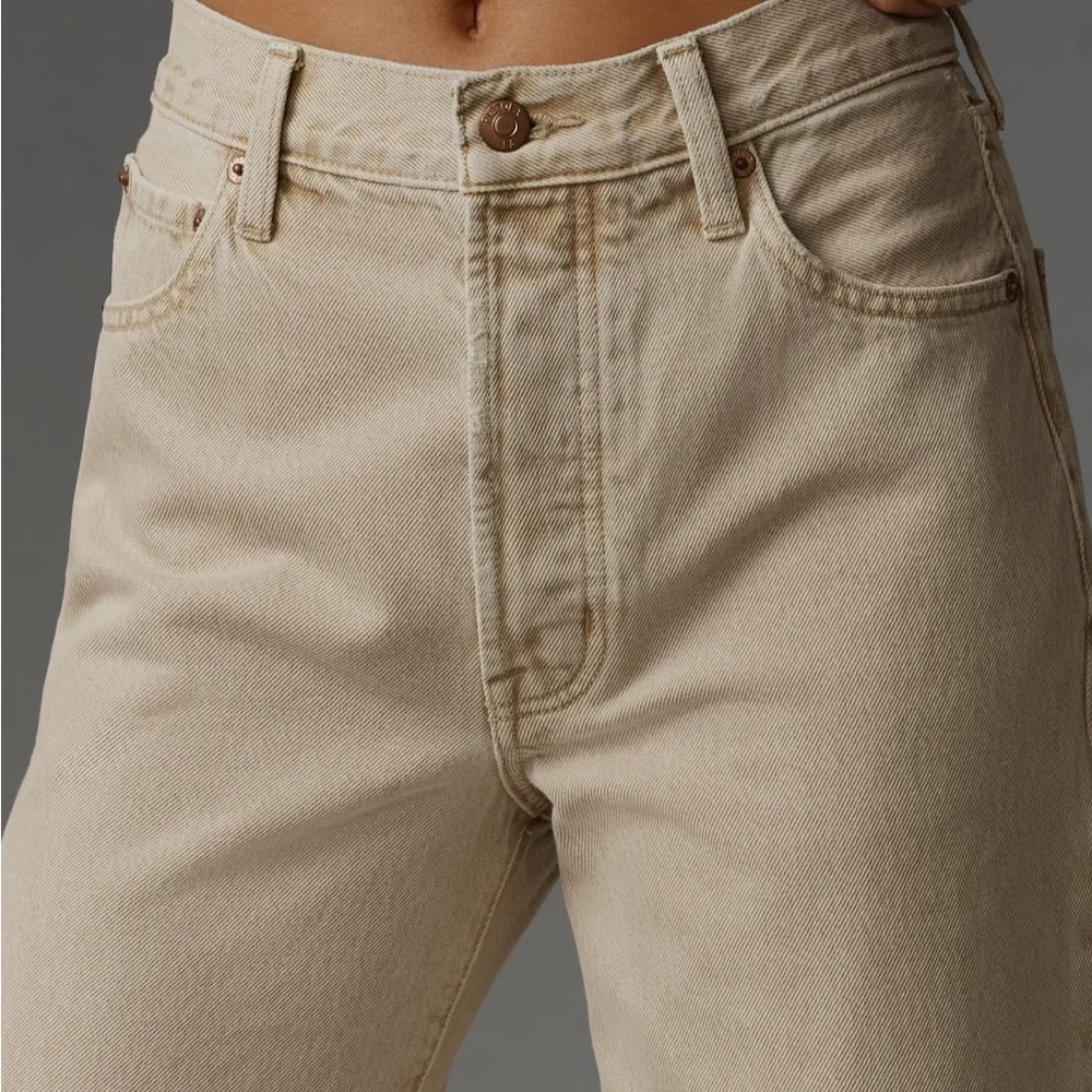 Pistola Ryder High-Rise Straight Leg Cuffed Jeans Oat color Size 27 - Picture 3 of 13
